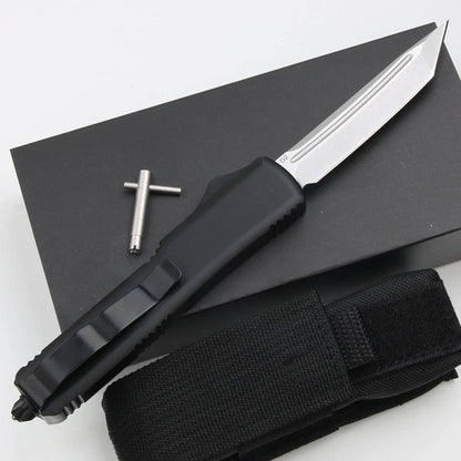 Outdoor Hunting Knife, Tactical Pocket Knife, Black Aluminum Alloy Handle 6063, Outdoor Camping Survival Knife