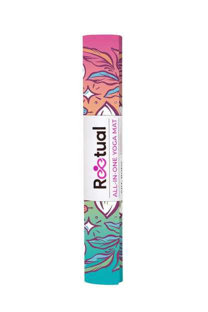 Reetual, The Yoga Mat That Adores Sweat | Premium Hot Yoga Mat Non Slip Towel Combo - with Carrying Strap | Eco Friendly | Designed for Bikram, Hot Yoga, Ashtanga, Vinyasa, Power
