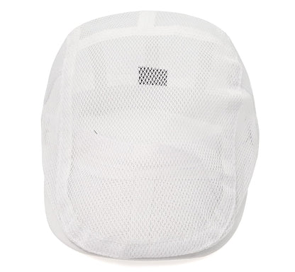 Taidor Men's Mesh Cap Breathable Summer Newsboy Hat Adjustable Beret Ivy Cap Irish Cabbie Driving Hunting Hats White