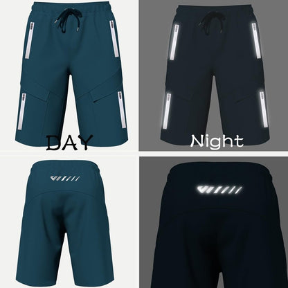 Lo.gas Mountain Bike Shorts for Men,3D Padded Loose-fit Cycling Biking Bicycle Shorts Mens with Underwear Zipper Pockets