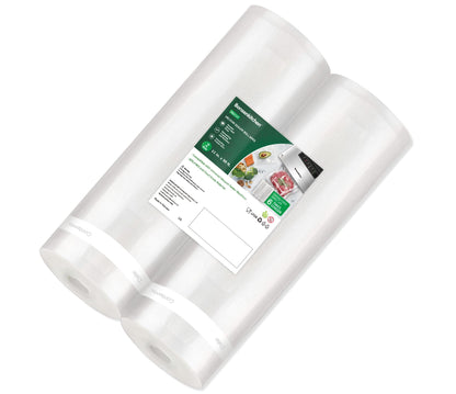 Bonsenkitchen Vacuum Sealer Bags, 11 in x 50 ft Rolls 2 Pack Seal Bags for Food Storage Saver, BPA Free, Commercial Grade Textured Food Roll Bags, Customized Size Bag for Sous Vide Cooking,VB3210