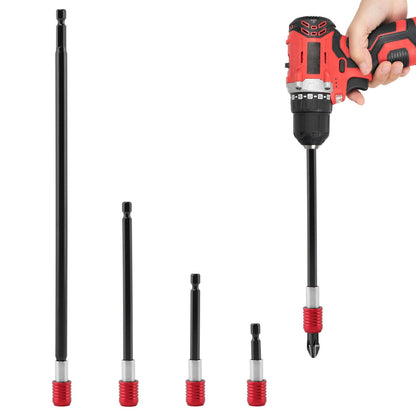Drill Bit Extension Set, 4 Pack 1/4 Inch Hex Shank Quick Release Extension Adapter for Impact Driver Screws Nuts Drill(COLOR:As shown)