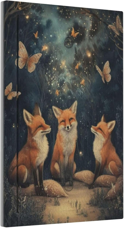 Decorative Art Light Switch Covers Foxes & Forest 1 Gang No Device Blank Switchplate Electrical Faceplate for Home Decor