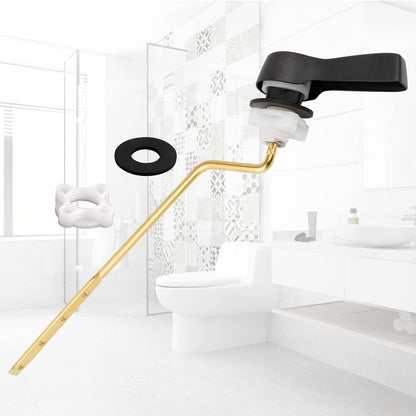 Hibbent Universal Metal Side Mount Toilet Handle Replacement Kit, Brass Toilet Flush Tank Lever with Stainless Steel Flapper Chains for Most Toilets, Oil-Rubbed Bronze