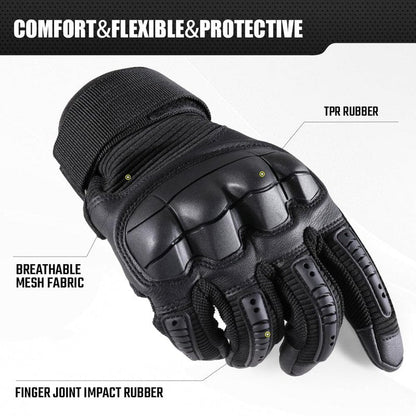 WTACTFUL Touch Screen Tactical Gloves for Men Airsoft Paintball Gear Motorcycle MTB Bike Cycling Cross-Country Motorbike ATV Hunting Hiking Riding Driving Work Outdoor Full Finger Gloves L Black