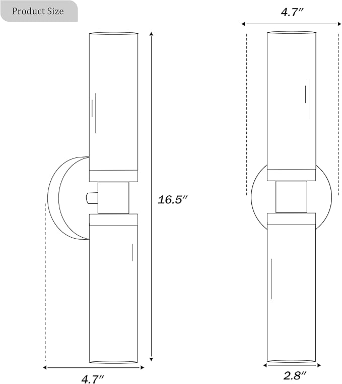 Wall Sconces Set of Two, ETL Certified, Gold Bathroom Wall Sconces with Clear Glass Modern Hardwired Wall Light fixtures for Bathroom Mirror Living Room Entryway Hallway(Bulbs Not Include)