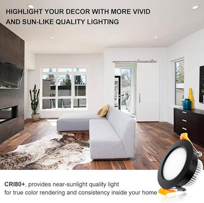 YGS-Tech 2 Inch LED Recessed Lighting, Dimmable Downlight 3W(35W Halogen Equivalent), CRI80, 4000K Natural White Ceiling Light with LED Driver(1 Pack)