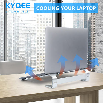 KYQEE Laptop Riser for Desk, Laptop Stand, Ergonomic Aluminum Computer Stand for Laptop, Ventilated Notebook Stand Compatible with MacBook Air Pro, Dell XPS, HP, More 11-17.3 Inches Work from Home