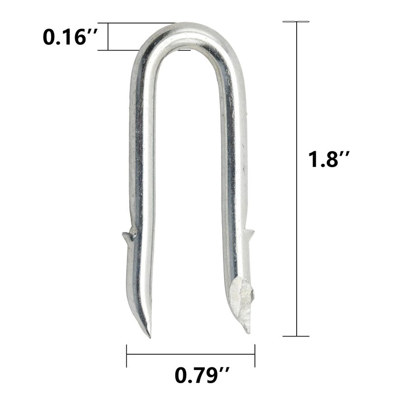 HENGTONG Galvanized Steel U-Shaped Fencing Staples for Mesh Fencing 400pcs