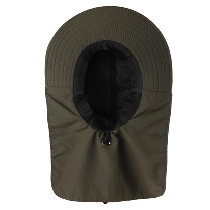Falari Outdoor Sun Hat, Wide Brim with Neck Flap, Safari Hiking Gardening Fishing Hat