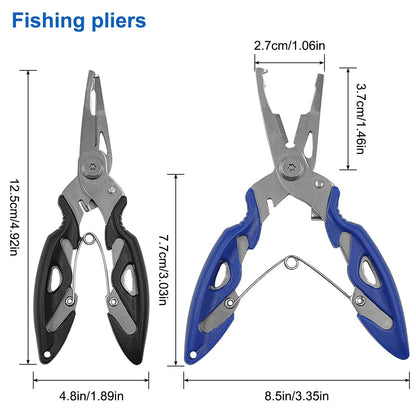 SourceTon 400 PCS Heavy Duty Split Ring Kit with 2 Pliers - High Strength Stainless Steel Lure Connectors (5 Sizes: 5-9mm, 30-95lb) for Saltwater & Freshwater Fishing Tackle