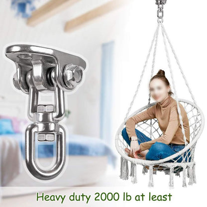 IOH Heavy Duty Swing Hangers Stainless Steel 304, Double Protection Design,【2000 lb Capacity】 360° Rotation, Playground Porch Yoga Seat Trapeze, Hammock Chair, Swing Set Indoor Outdoor
