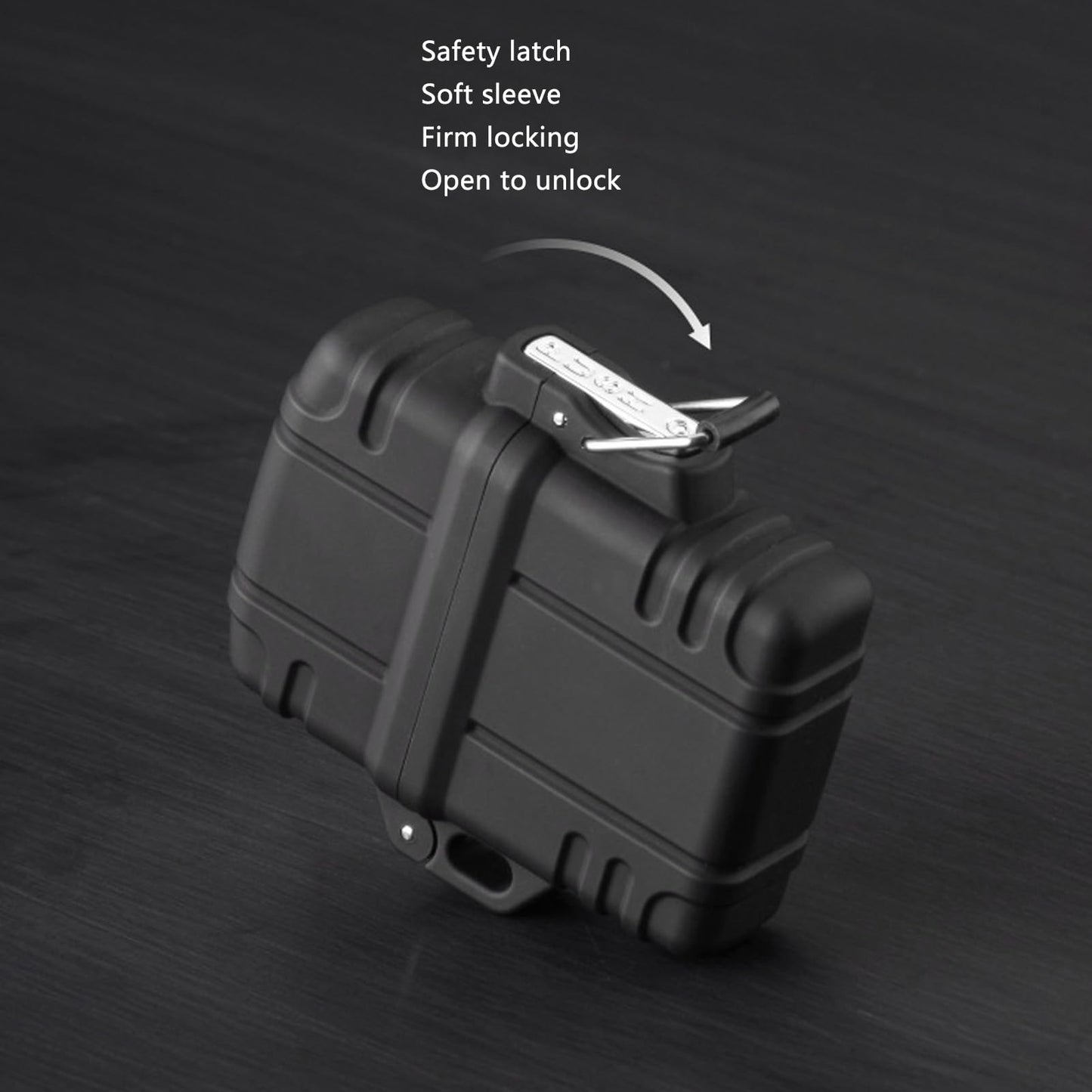 CHICIRIS Plastic Lighter Case, Black Sealed Design, Durable Pocket Container for Outdoor Adventures, Hiking, Camping & Traveling