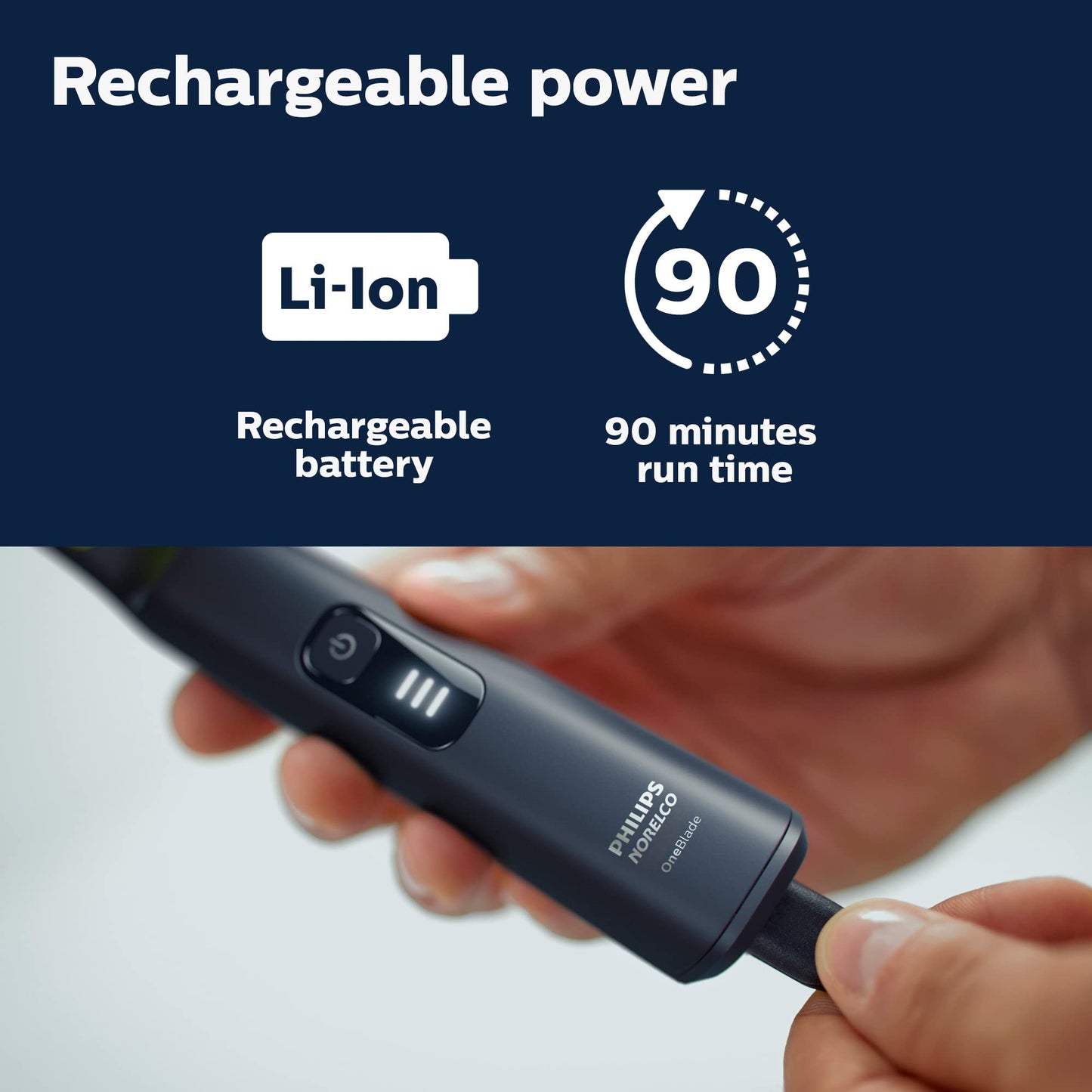 Philips Norelco OneBlade Pro 360 Face + Body, Electric Shaver, Beard Trimmer and Body Groomer, with 360 Blade Technology, 14-Length Precision Comb, Body Kit, Soft Pouch, Model QP6542/70