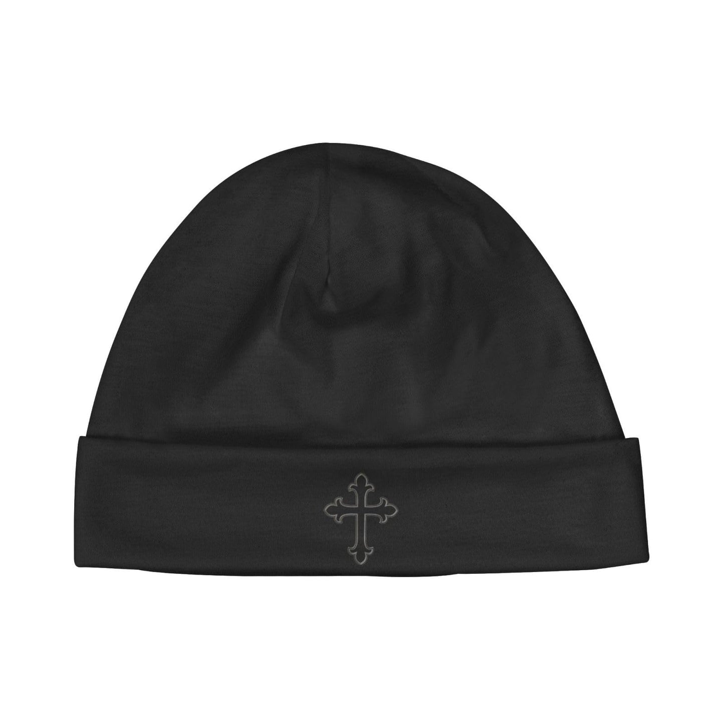 Christian Cross Black Beanie Hat for Men Women Winter Hats Knit Slouchy Hats Skull Cap Hedging Hat