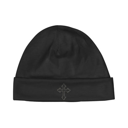 Christian Cross Black Beanie Hat for Men Women Winter Hats Knit Slouchy Hats Skull Cap Hedging Hat