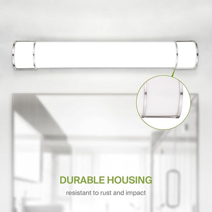 ASD LED 36" Vanity Flush Mount Light Fixture, Linear Bathroom Lighting Bar | 3CCT, Dimmable, Energy Star, ETL Listed | 30W 2650LM 3000-5000K 120V | Long Bath Wall Sconce Over Mirror | Nickel, 4 Pack
