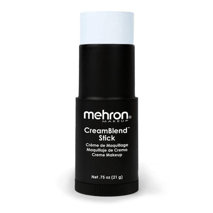 Mehron Makeup CreamBlend Stick | Face Paint, Body Paint, & Foundation Cream Makeup | Perfect for Halloween .75 oz (21 g) (Moonlight White) | Made in the USA
