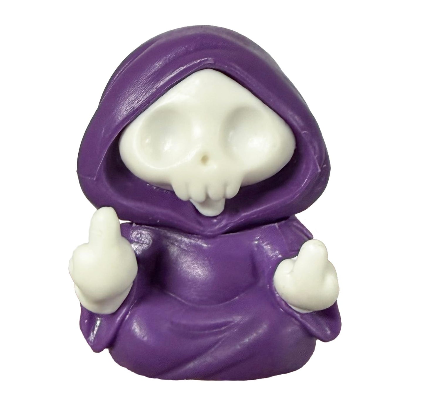 BHOOKA Halloween Skull Figurine Spooky & Cute Ghost Statue Halloween Ghost Statues, Cute Mini Middle Finger Skeleton Sculpture for Holiday Desk Office Table Ornaments Decoration