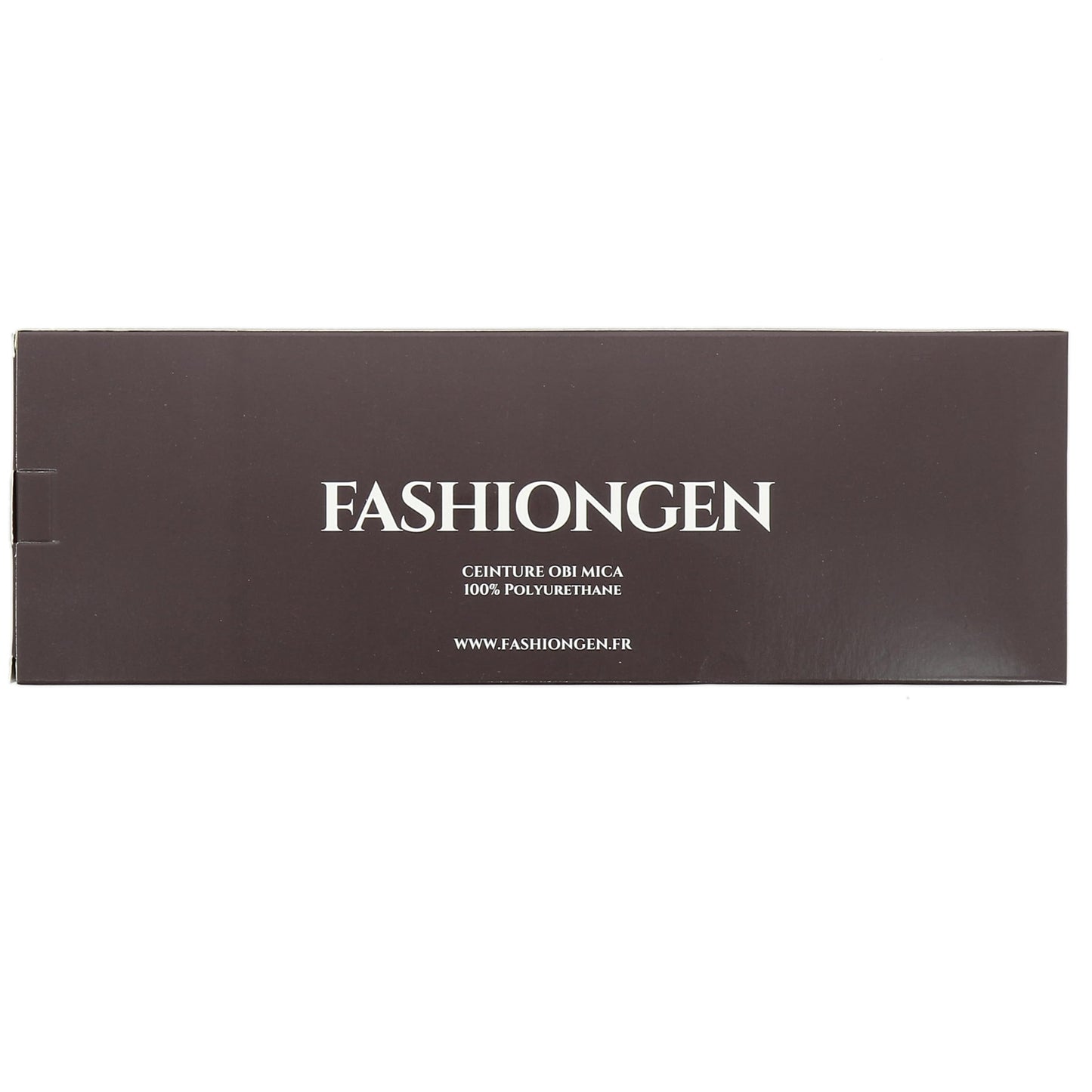 FASHIONGEN Obi Belt for Women – Wide Waist Belt in Faux Leather, MICA - Black, Large/X-large