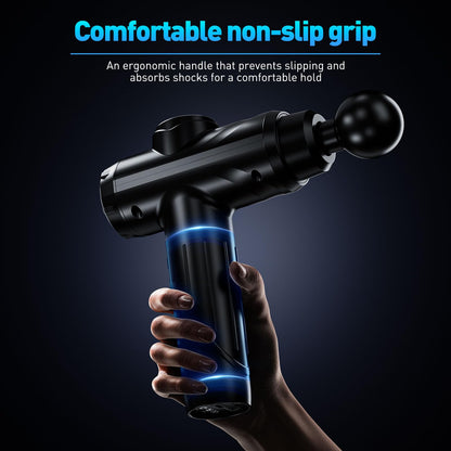 Massage Gun, Deep Tissue Percussion Massager for Pain Relief, Super Quiet Portable Body Relaxation Electric Muscle Massage Gun with 10 Attachment 30 Speed
