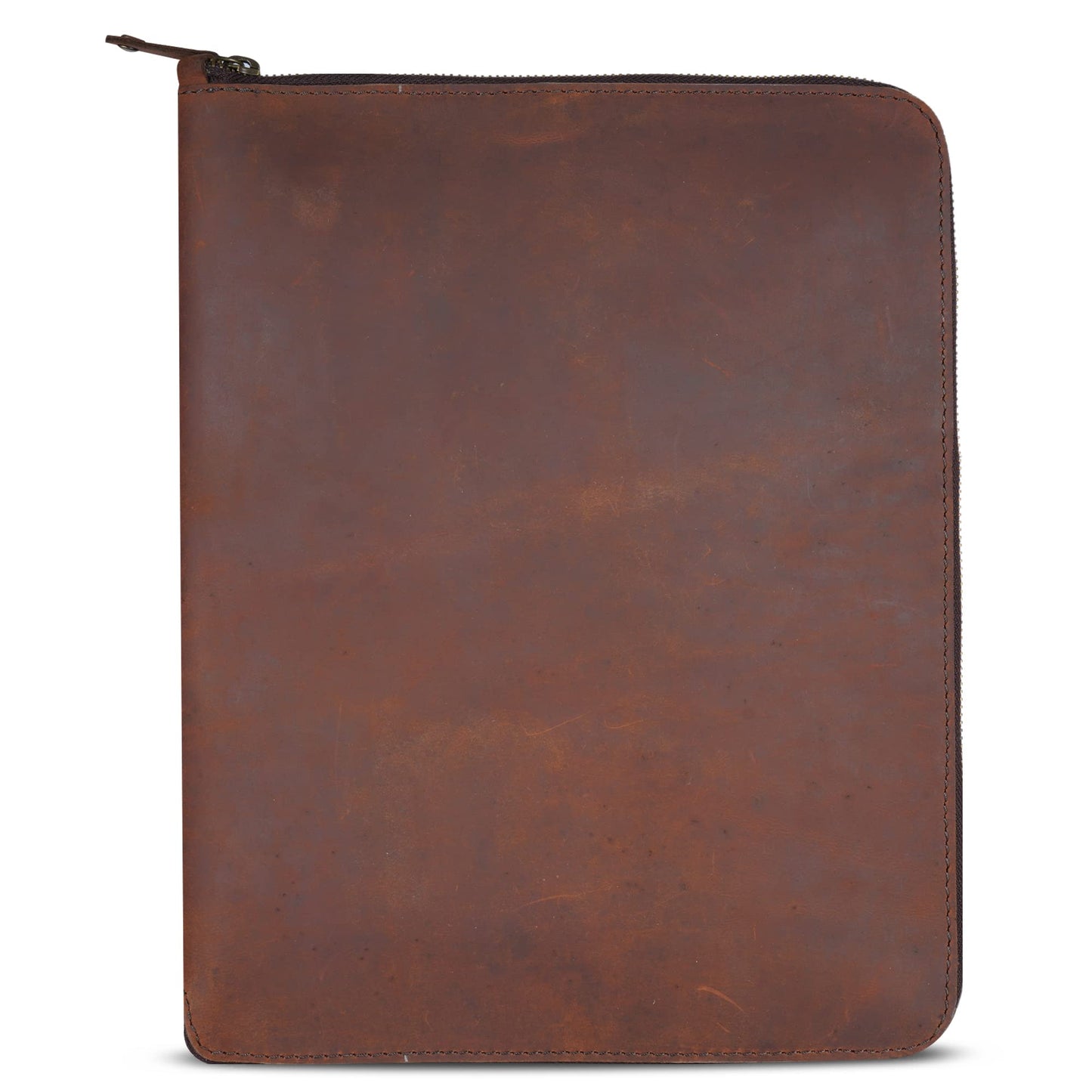 CestAntiQ, Heavy Duty Full Grain Leather Journal Cover (8.5 x 11 in.), Refillable Cahier XXL, Refillable Spiral Notebook (8.5 x 11 in.), Handmade Zippered Leather Journal Cover : Brown