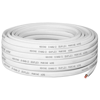 8 Gauge Marine Wire 8 AWG 20ft Duplex Marine Grade Wire Tinned Copper Heavy Duty Sheathed Cable for Boat/Automotive/RV/Camper/Trailer