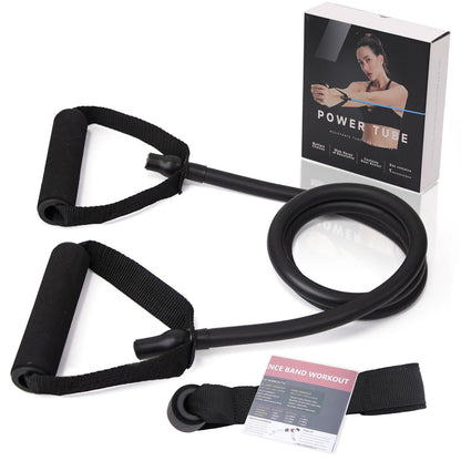 Resistance Bands with Handles for Working Out Women and Men, Exercise Bands with Door Anchor, Stretch Bands for Home Workouts, Simple Guide Included