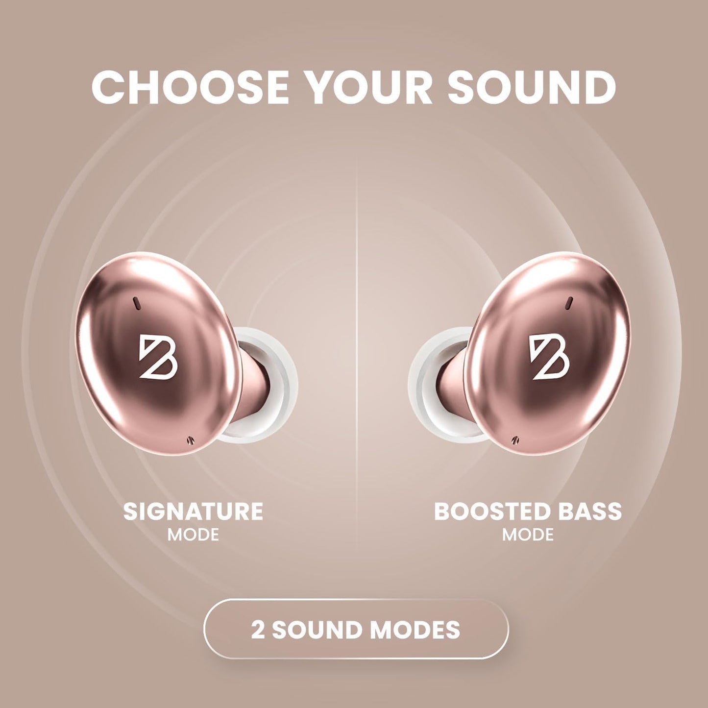 Back Bay Audio Tempo 30 Wireless Earbuds for Small Ears - Award-Winning Sound, Sweatproof Bluetooth Earbuds, Comfortable Ear Buds for Women, Pink Earphones Small Ear Canals, Long Battery Headphones