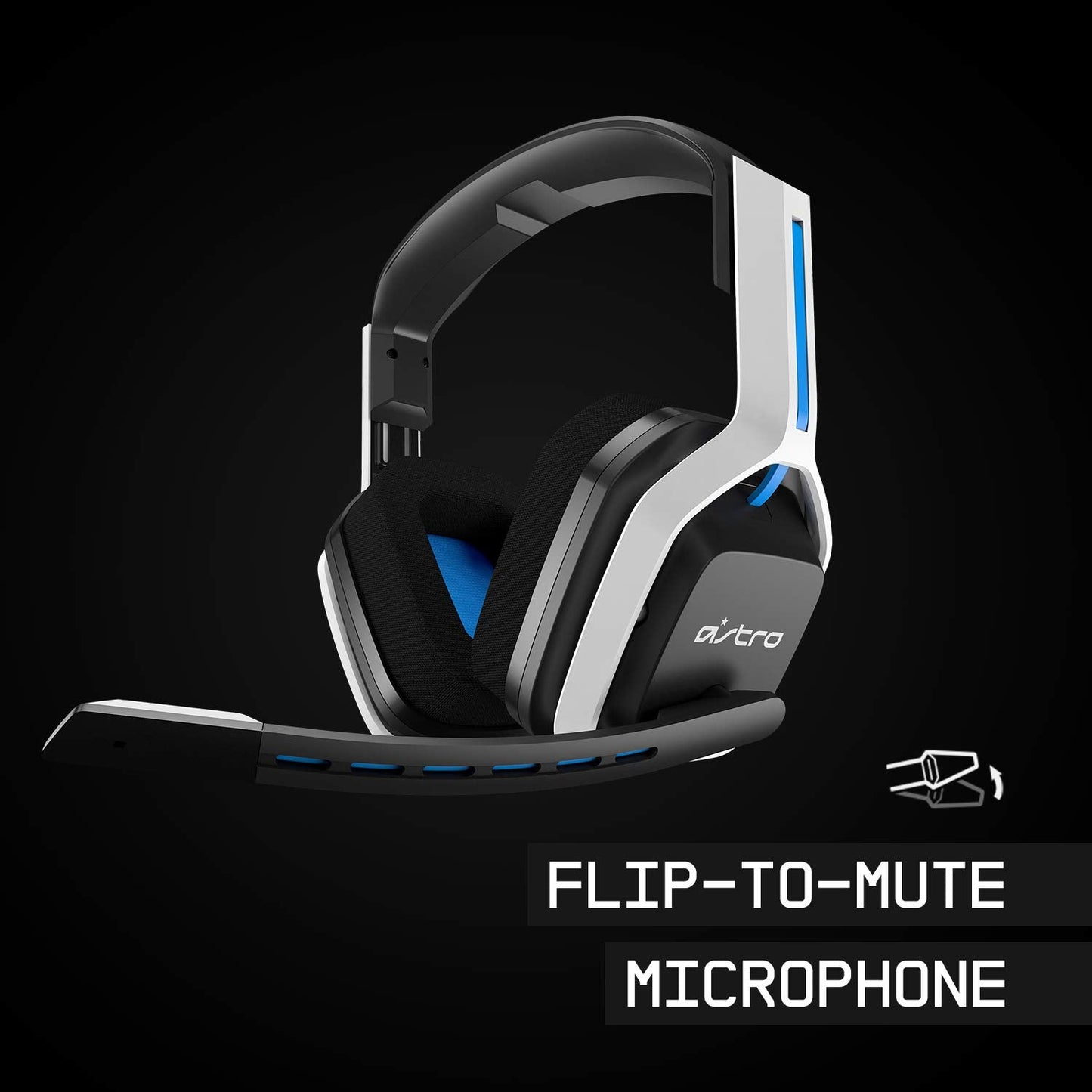 ASTRO Gaming A20 Wireless Headset Gen 2 - Compatible with PlayStation 4 & 5 / PC/Mac - White/Blue