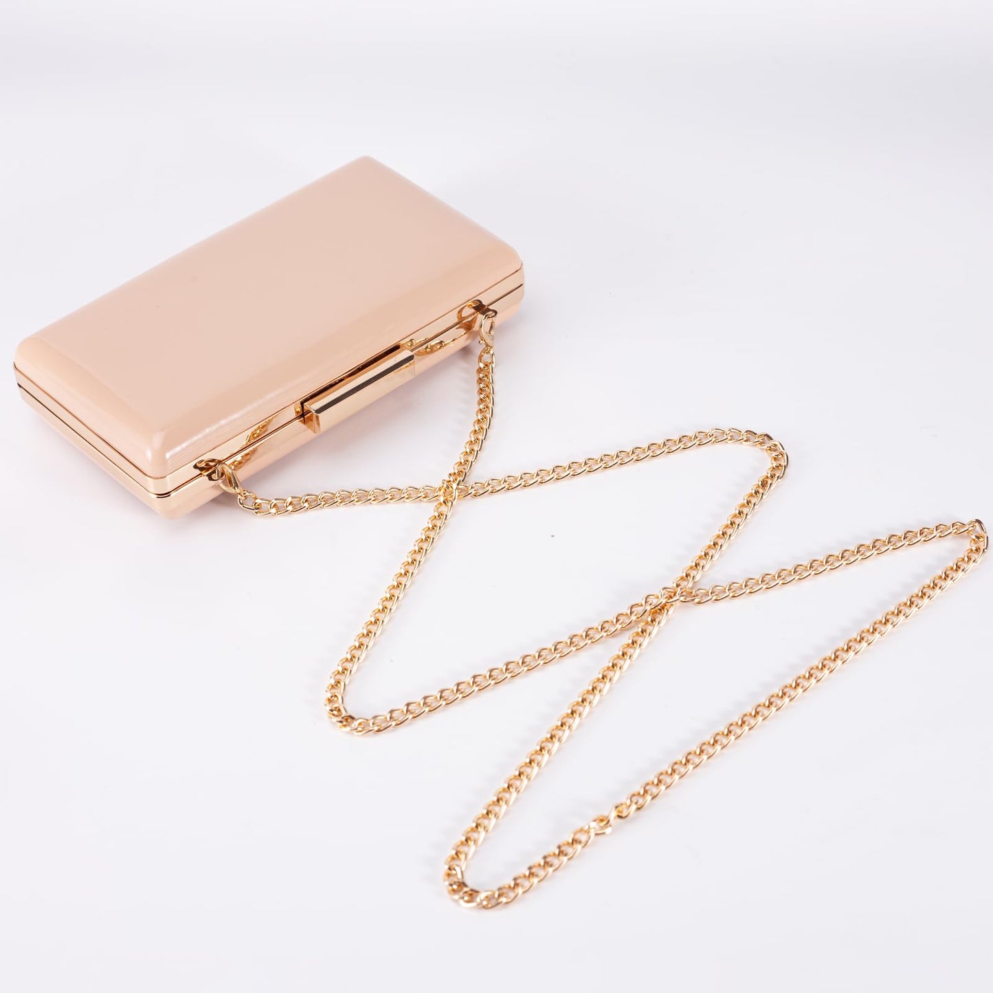 Hupifaz Evening Purse - Small Clutch Purses for Women Wedding and Party, Women's Formal Evening Bag (Nude)