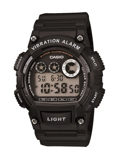 Casio W-735H Series | Digital Watch | Vibration Alert | Super Illuminator LED | 10-Year Battery | 100M Water Resistant | Stopwatch | Dual Time