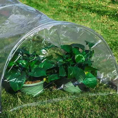 CARTMAN 8x10 Feet Clear Vinyl Tarp, Super Heavy Duty 20 Mil Transparent Waterproof PVC Tarpaulin with Brass Grommets - for Patio Enclosure, Camping, Outdoor Tent Cover, Porch Canopy