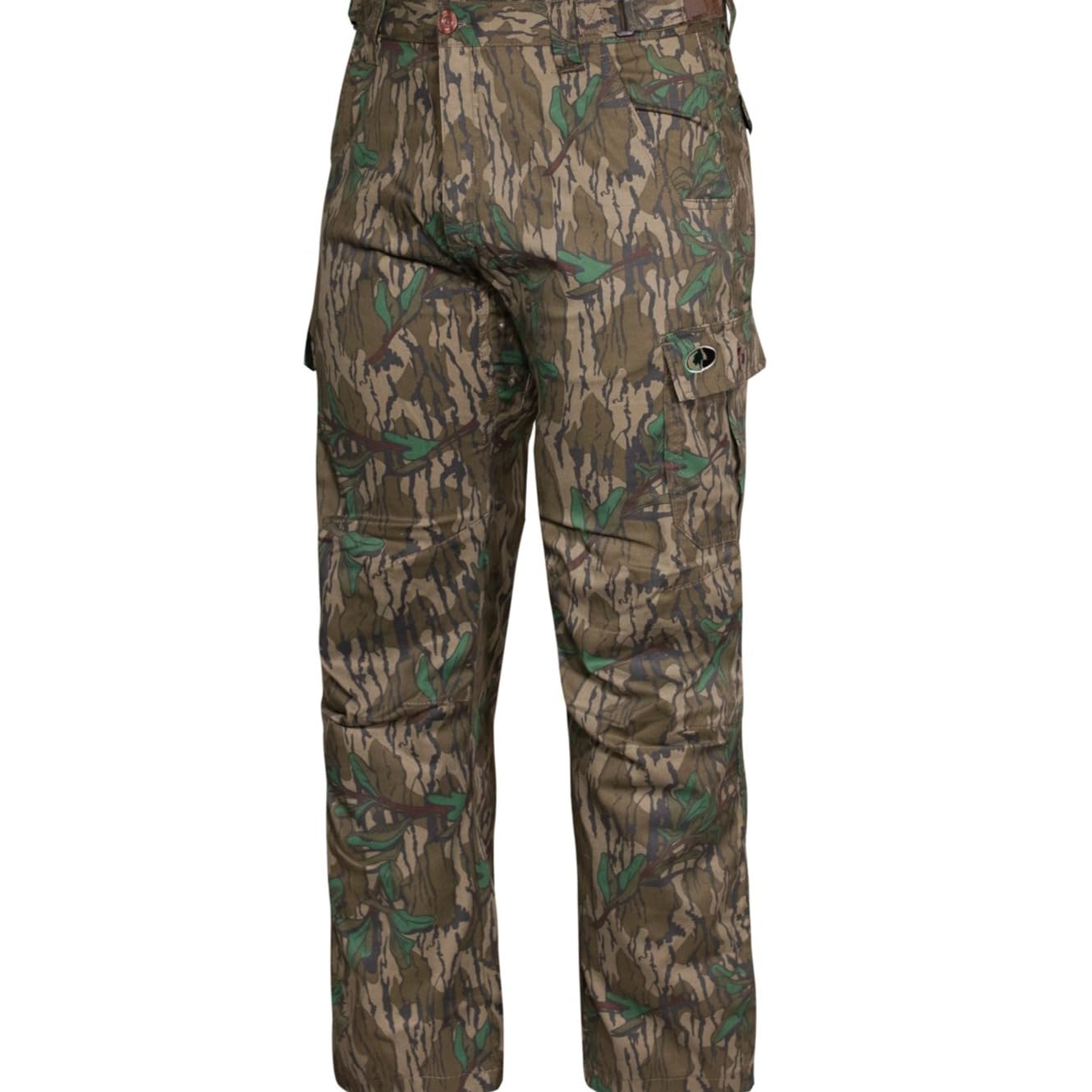 Mossy Oak Cotton Mill 2.0 Camo Hunting Pants for Men Camouflage Clothes, 3X-Large, Greenleaf