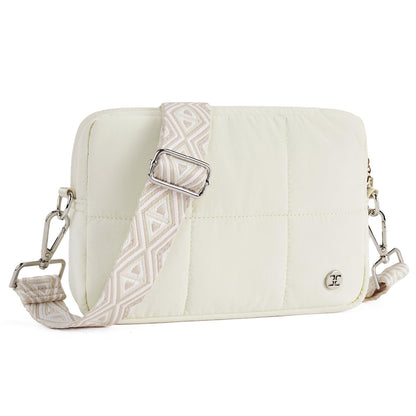 Telena Crossbody Bags for Women Cross Body Purse with Guitar Strap Lightweight Puffer Shoulder Bag for Travel