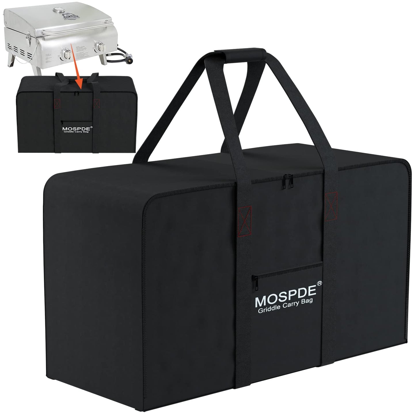 MOSPDE Grill Carry Bag Fits for Pit Boss Grills 75275, Portable Gas Grill Carrying Bag Fits Pit Boss Grills, Griddle Carry Bag 600D Heavy Duty Water-Resistant