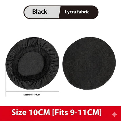 HAOQUOOU 2 Pairs Headphone Earpad Covers，Replacement Earpads Cushions， Headphone Sweat Covers Washable and Stretchable Ear Pads Protectors for Gym Libraries, Studying Gaming (9-11 cm)