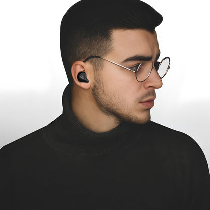 ICESOMNUS Sabbat X12 PRO Semi in-Ear Wireless Earbuds, Bluetooth 5.4 TWS Headphones with Comfortable Open-Fit Design, Clear Calls, Button Siri Control, 30H Long Battery Life,IPX5 Waterproof(Black)