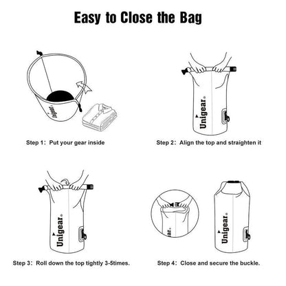Unigear Dry Bag Waterproof, Floating and Lightweight Bags for Kayaking, Boating, Fishing, Swimming and Camping with Waterproof Phone Case (Sky Blue, 5L)