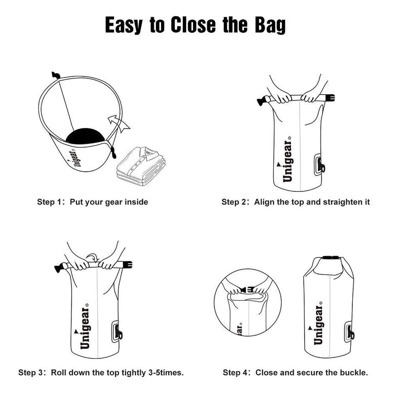 Unigear Dry Bag Waterproof, Floating and Lightweight Bags for Kayaking, Boating, Fishing, Swimming and Camping with Waterproof Phone Case (Sky Blue, 10L)