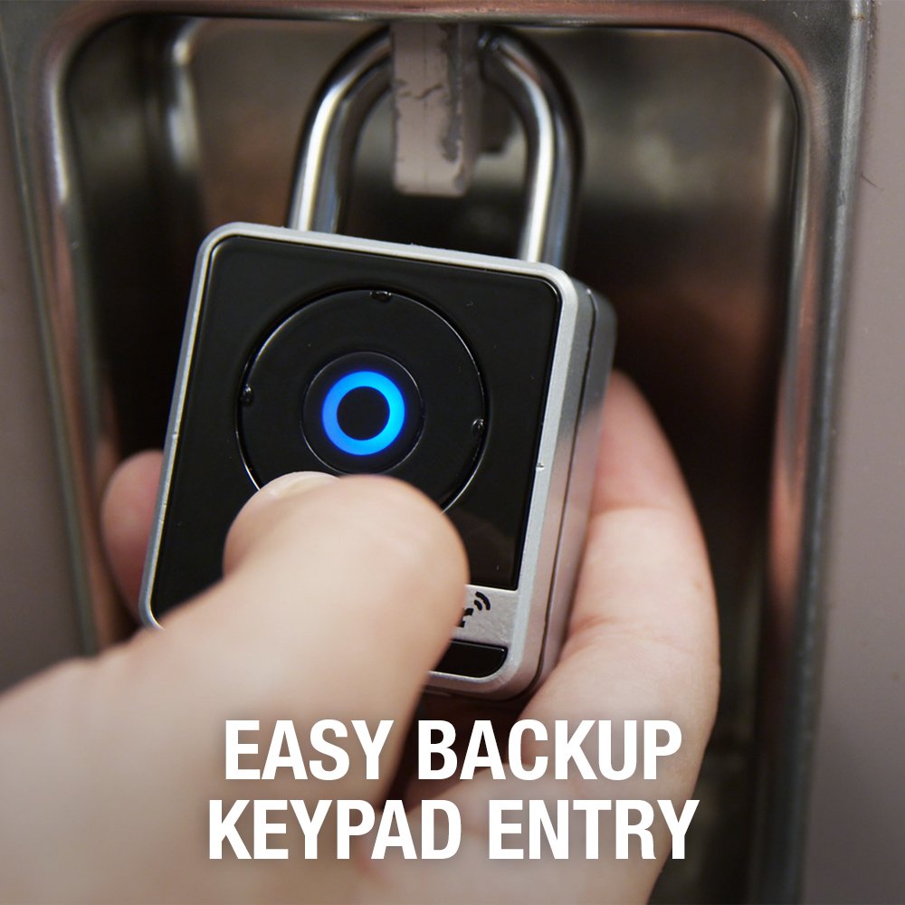 Master Lock Bluetooth Indoor Padlock with Easy Backup Keypad Entry 4400D