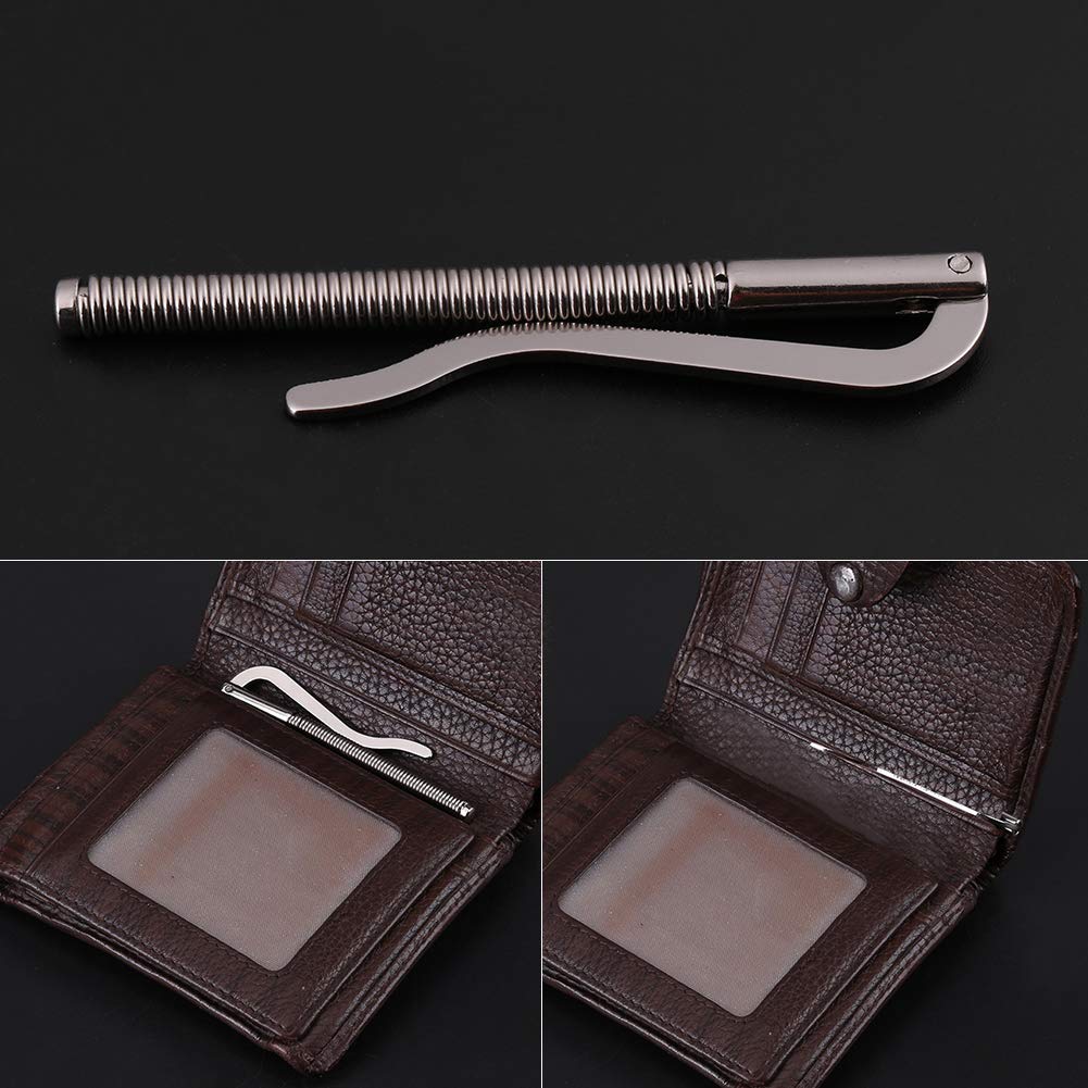 Watris Veiyi Money Clip for Wallet, 5Pcs Spring Metal Money Clip Insert Bar Replacement for Bifold Leather Wallet Purse Credit Card Holder
