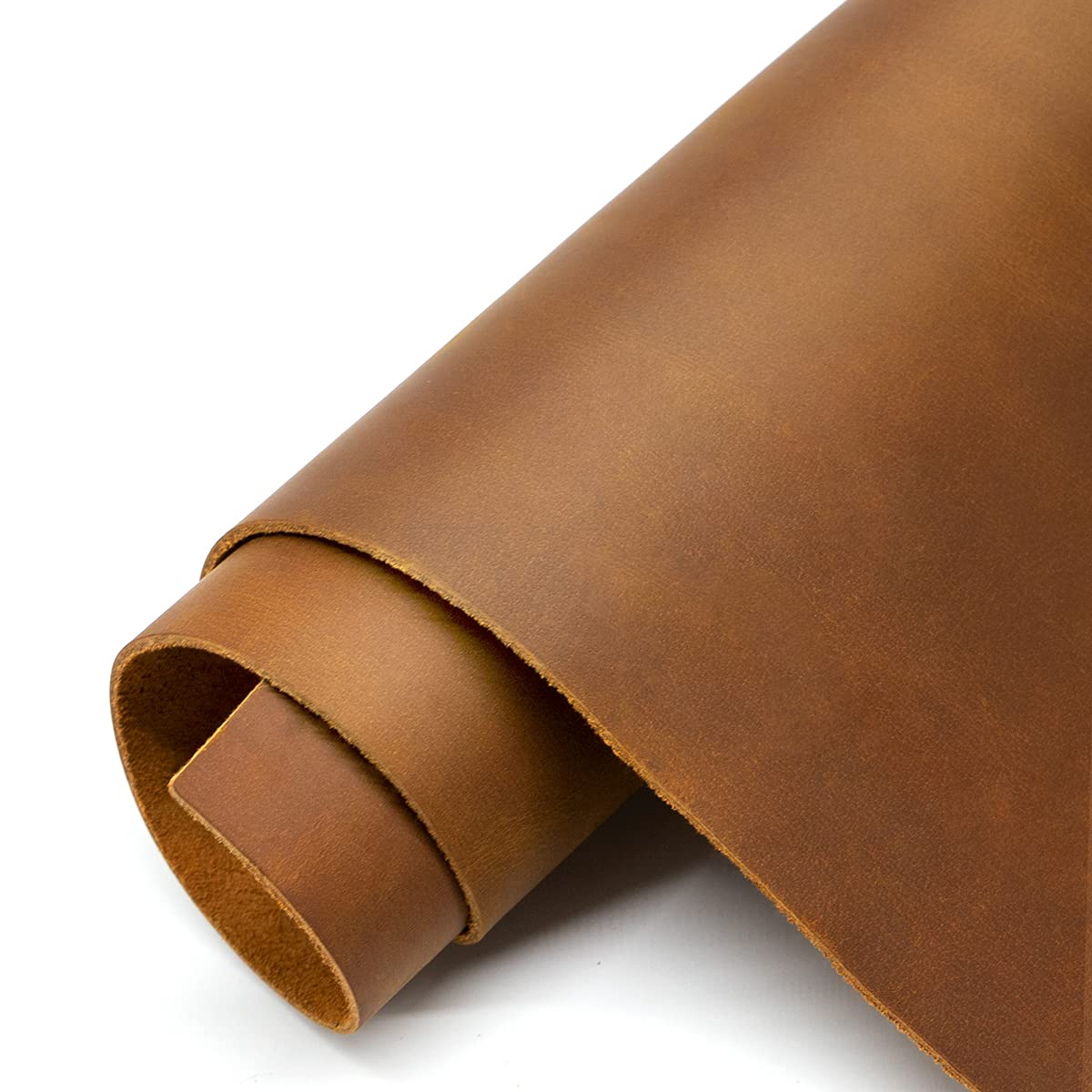 Thick Full Grain Leather Sheets for Crafts Genuine Cowhide Tooling Leather Square Pieces 1.8-2.1mm for Crafts Sewing Hobby Workshop Bourbon Brown 12"x24"