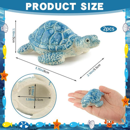 2Pcs Turtle Toilet Bolt Covers Decorative, Sea Turtle Ceramic Bolt Screw Covers, Bathroom Bowl Bol-t Decor, Toilet Knob Covers Easy Installation Bathroom Replacement Parts