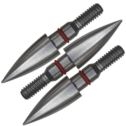 Stainless Steel Archery Field Points,9/32″ 19/64″ 5/16″ 11/32″ Diameter 100/125/150/175/200/250/300 Grains,Screw in Archery Field Tips(1 Dozen 12PCS) (5/16″-100grains)