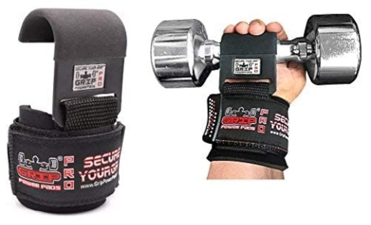 Weight Lifting Hooks Heavy Duty Lifting Wrist Straps Pull Ups Deadlift Straps Power Lifting Grips Padded Workout Straps for Weightlifting Gym Gloves for Men & Women Premium Workout Equipment