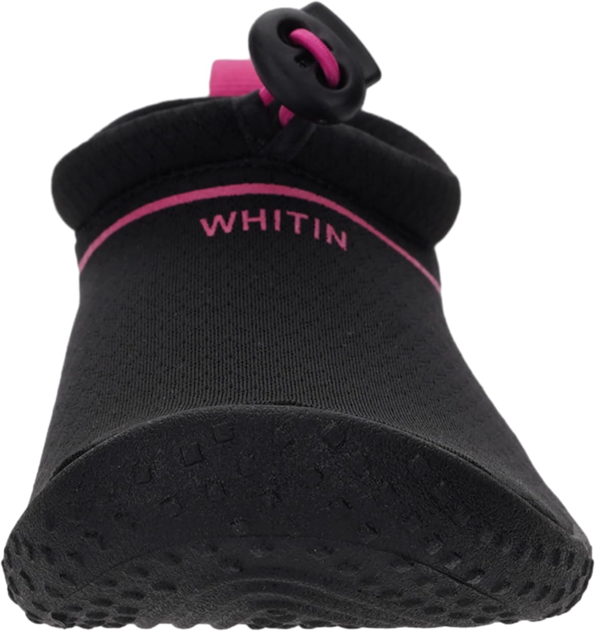 WHITIN Women's Water Shoes Aqua Minimalist Socks Size 11 Barefoot Swim Beach Surf Anti Slip Outdoor Activities Boating Gym Lightweight Sneakers Black/Pink 42