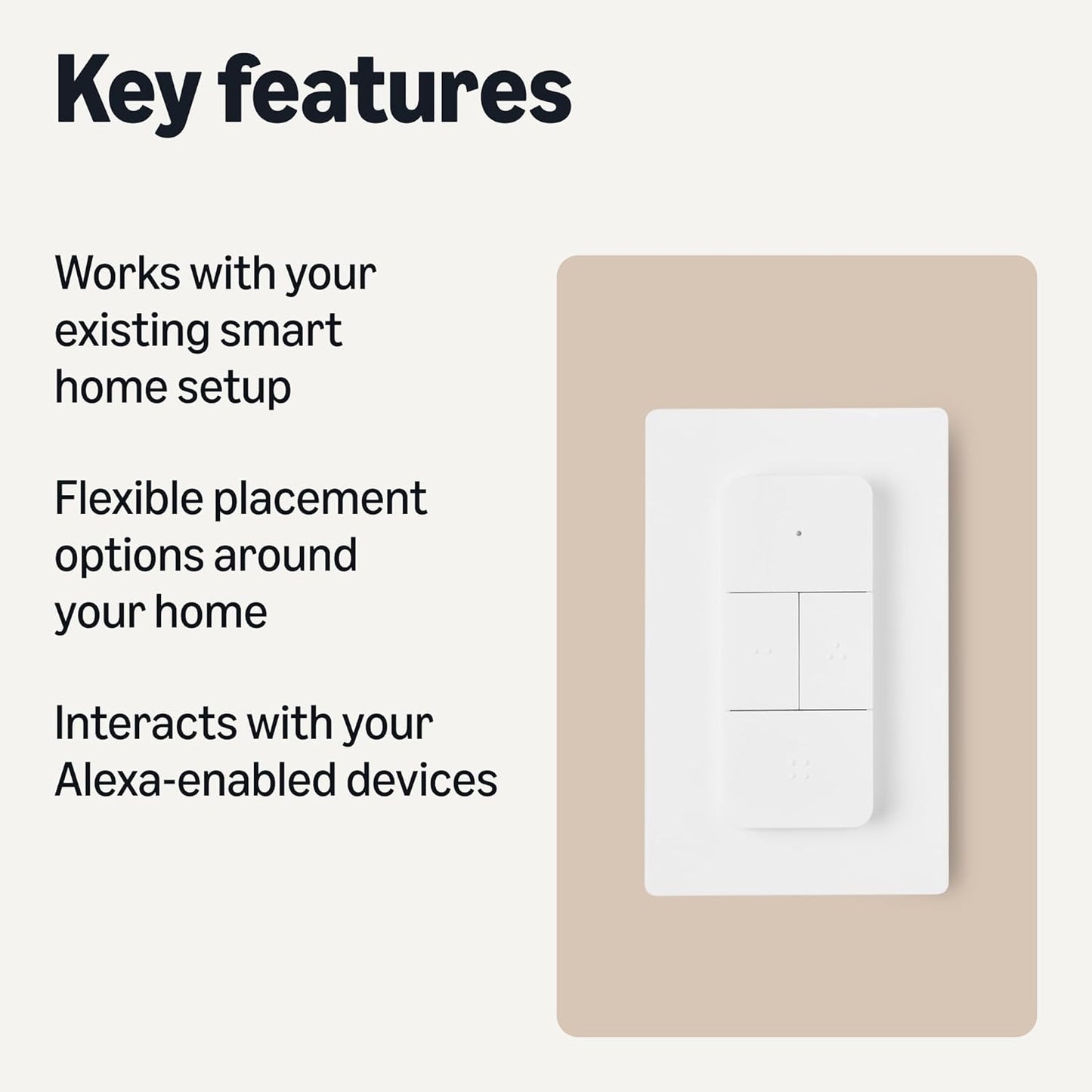 Amazon Basics Smart Dimmer Switch and Remote for Music and Routines, Compatible Echo Devices Required, Works with Alexa Only