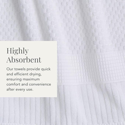 NY Loft 100% Cotton Hand Towel 6 Pack | Super Soft & Absorbent Quick-Dry Hand