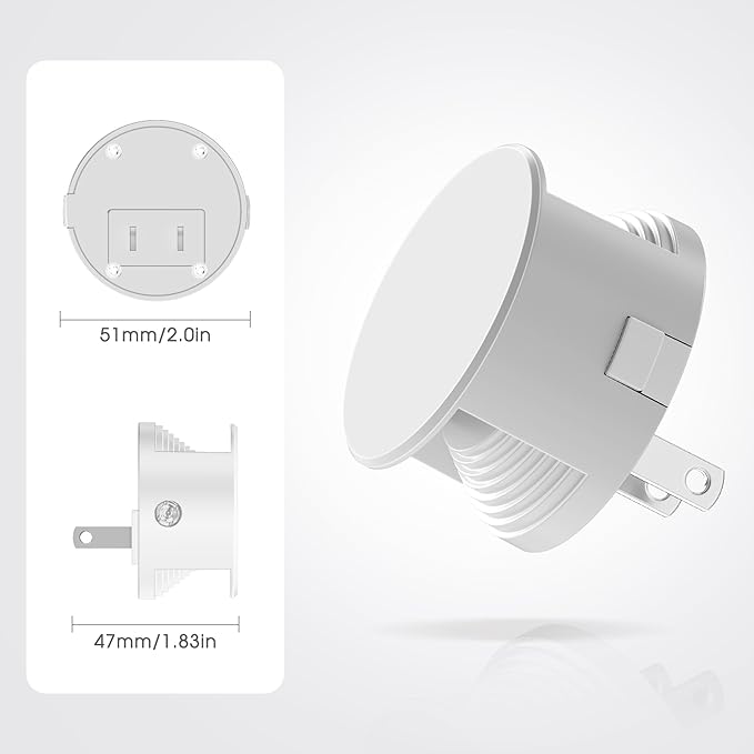 Night Light[2 Pack], Night Lights Plug into Wall, 3 Level Brightness Adjustable Plug in Night Light, Dusk to Dawn Sensor, Nightlights for Adults, Bedroom, Bathroom, Hallway, 5000K